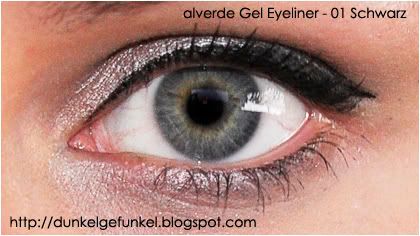 alverde - Gel Eyeliner aufgetragen Lidstrich