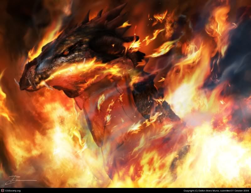 Black Flaming Dragon