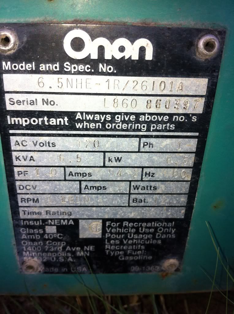 onan 6.5nhe1r/26101a Smokstak® Antique Engine Community*