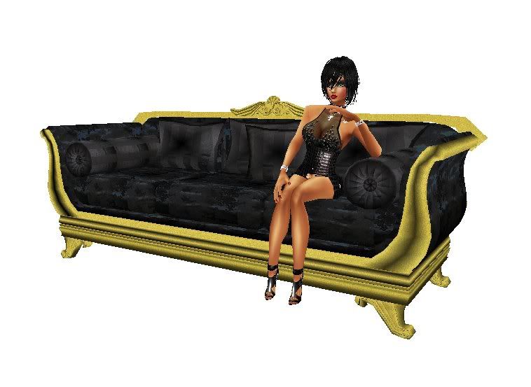 black victorian sofa