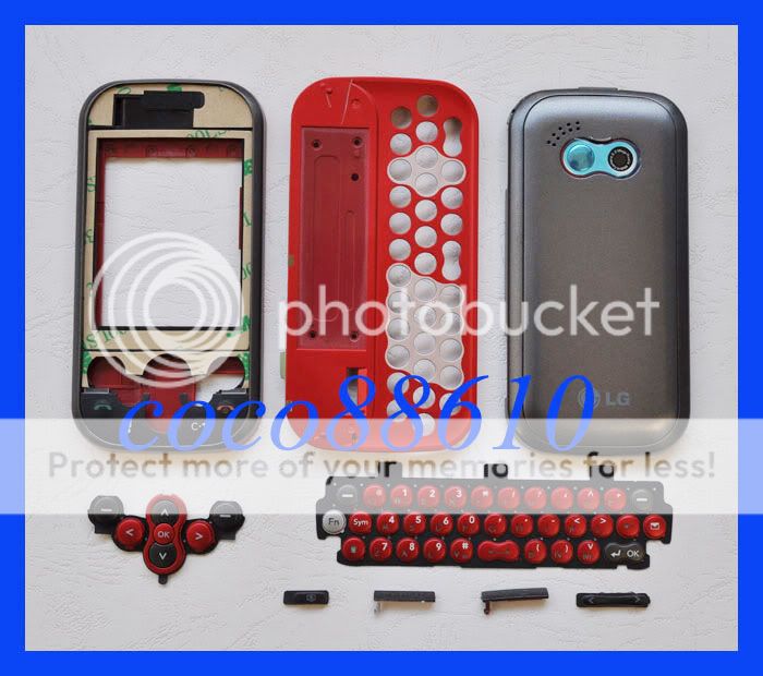 New Original Housing Cover For LG KS360+Keyboard Grey/Red  