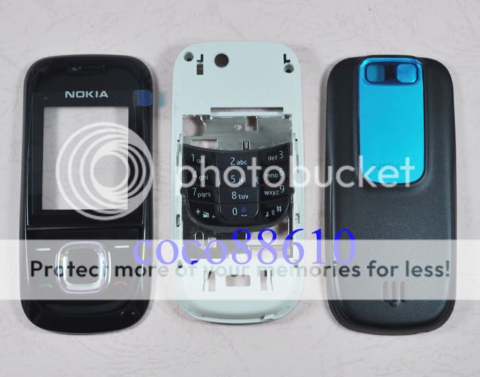 Black Housing Cover Facepiece For Nokia 2680 + Keypad  