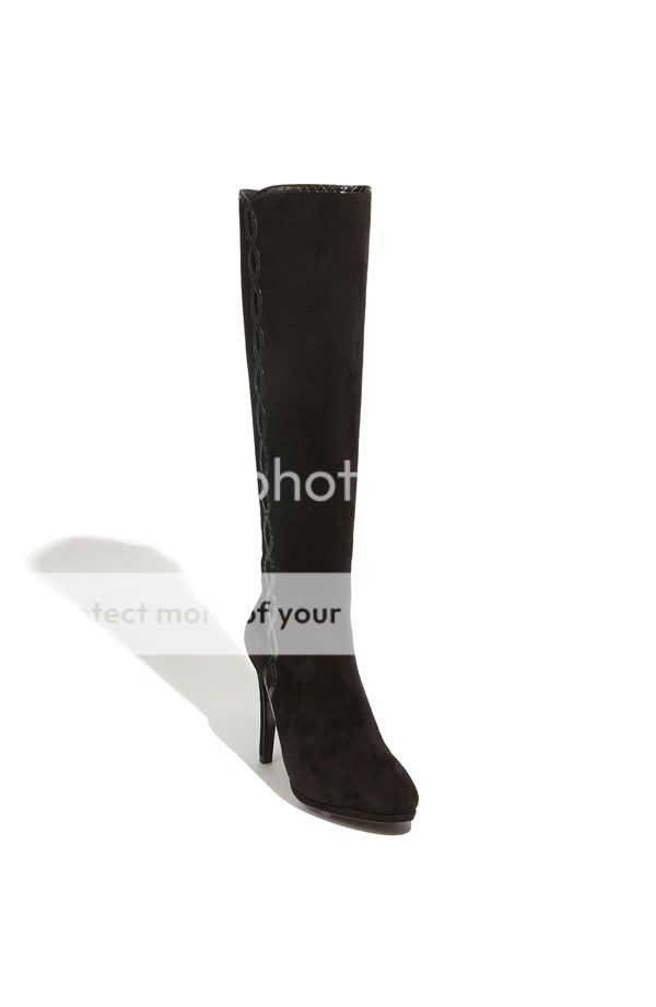 2012 $598 Elie Tahari Barletta Black Suede Boot 8 5 8 38 5