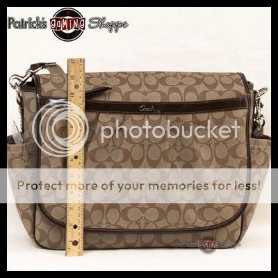 BNWT COACH SIGNATURE PVC BABY BAG MESSENGER 18373 BROWN PURSE LAPTOP 